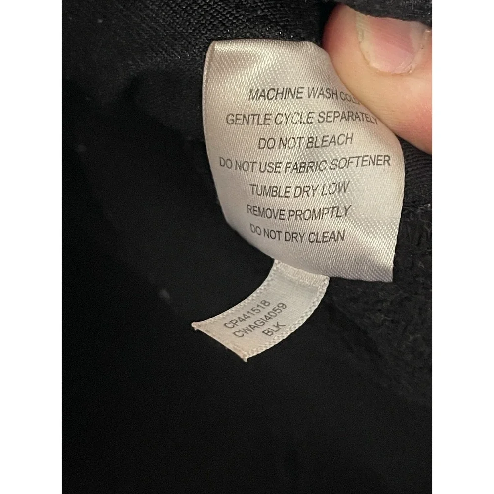 Calvin Klein Hooded Winter Coat Women's Size PM Black Mid-length Heavy Trench